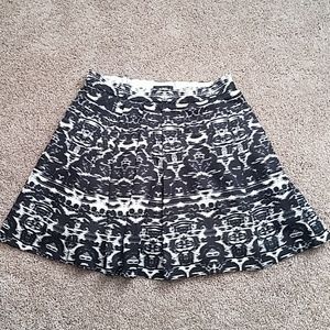 J.Crew black and white pleated skirt